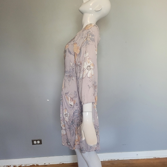 Free People Eyes On You Mini Dress In Stone Lavender Combo, VGUC, Size 8 - Picture 6 of 9